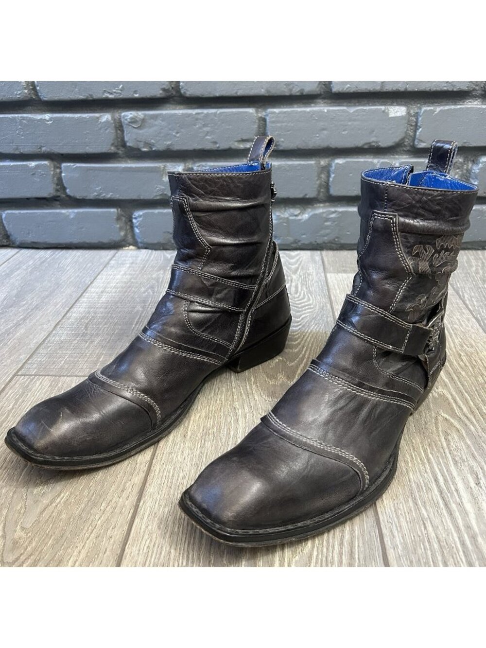 Mark Nason Italy 67501 Rock Lives Dragon Ankle Boots Mens 10
